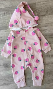 Комбінезон Murat Baby "Полуничка" рожевий, дівчинка 0-3-6-9 місяців