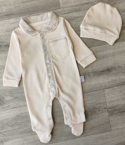 Чоловічок Murat Baby "Кишеня" бежевий, унісекс 0-3 місяців