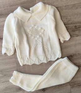 Костюм Crico mer "Ромбик" молочный, унисекс 0-3-6 месяцев