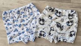 Боксеры "Мотоцикл+наушники" микс цветов и рисунков, мальчик 1-2-3-4-5 лет