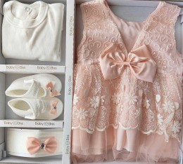 Комплект Baby Biss "Цветочек"  персиковый, девочка 0-6 месяцев