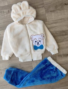 Костюм «Ведмедик» блакитний, хлопчик 9-12-24 місяців