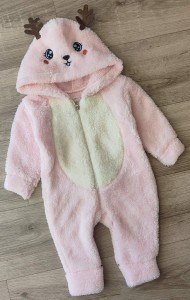 Человечек Kidex "Олененок" розовый, девочка 3-6-9-12 месяцев