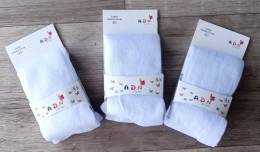 Колготи ADN "Однотонні" білий,  унісекс 12 місяців