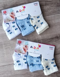 Шкарпетки ADN "Плями" різні кольори, хлопчик 0-3 місяців