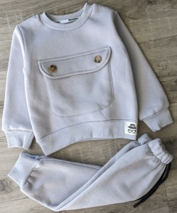 Костюм Ronix "Пуговицы" серый(светлый), мальчик 6-9-12-18 месяцев