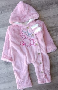 Чоловічок Murat Baby "Зайчик" рожевий, дівчинка 0-3-6-9 місяців