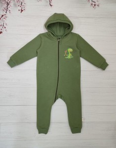 Чоловічок "Дракончик" зелений, хлопчик 3-6-9-12-18 місяців