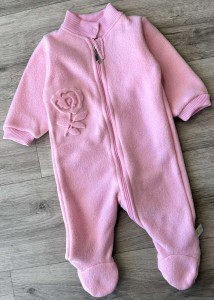 Чоловічок "Трояндочка" рожевий, дівчинка 0-3-6-9-12 місяців