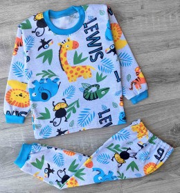 Пижама «Safari» голубой, мальчик 2-3-4-5-6 лет