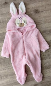 Чоловічок Pera Bebe "Зайчик" рожевий, дівчинка 3-6-9 місяців