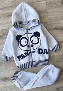 Костюм Mini Bird "Панда" серый(светлый), мальчик 1-2-3 лет