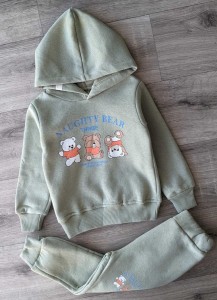 Костюм Partner "Мишки" зеленый , мальчик 9-12-18-24 месяцев