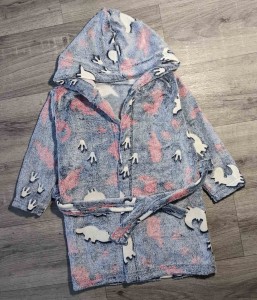 Халат "Дино" красный, унисекс 2-3-4-5 лет