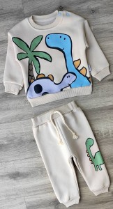 Костюм Flamindo "Динозавр" бежевый, мальчик 9-12-18-24 месяцев