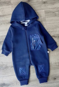 Человечек Elefin "Skateboarding" синий, мальчик 3-6-9-12 месяцев