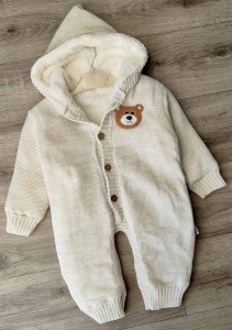 Человечек Ersin Baby "Мишка" бежевый, унисекс 6-9 месяцев