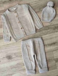 Костюм Oz-ka Bebe "Сеточка" серый, мальчик 3-6-9 месяцев