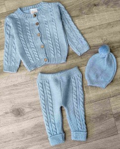 Костюм Oz-ka Bebe "Косичка" синий, мальчик 3-6-9 месяцев