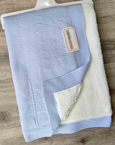 Плед Story Baby «Елки» голубой, мальчик 80*90