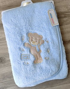 Плед Story Baby "Ведмедик" блакитний, хлопчик 80*90