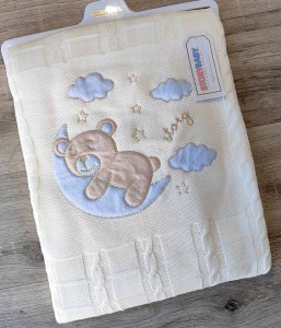 Плед Story Baby «Мишка» голубой 2, мальчик 80*90