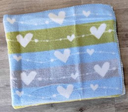 Плед Berco Baby «Сердца» голубой, унисекс 95*120