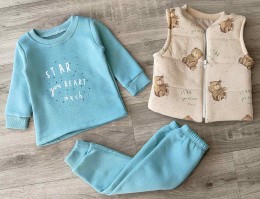 Костюм Minitix "Star Beary" зелений (м'ятний/бірюзовий), хлопчик 9-12-18-24 місяців