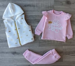 Костюм Minitix "Коронки" рожевий, дівчинка 9-12-18-24 місяців