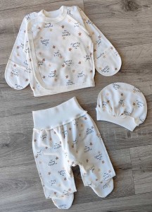 Комплект "Love you", молочный, унісекс 0-3 месяцев