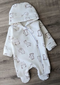 Чоловічок "Коала+зебра" бежевий, унисекс 0-3 місяців