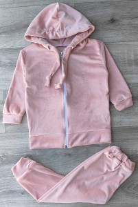 Костюм "Велюр" рожевий(пудра), дівчинка 3-5-7-9 років