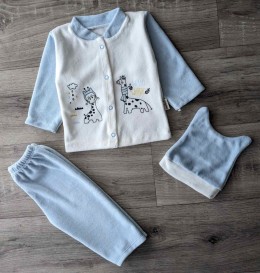 Комплект Melish Bebe "Жирафік" блакитний, хлопчик 0-3 місяців