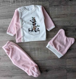 Комплект Melish Bebe "Пандочка" рожевий, дівчинка 0-3 місяців