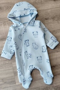 Чоловічок "Коала+зебра" блакитний, хлопчик 0-3 місяців