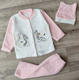 Комплект Melish Bebe "Жирафік" рожевий, дівчинка 0-3 місяців