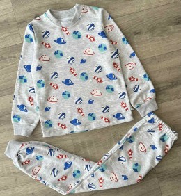 Піжама "Космос" сірий, хлопчик 1,5-2-3-4 років