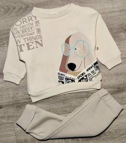 Костюм Bebico "Пес" бежевый, мальчик 9-12-18-24 месяцев