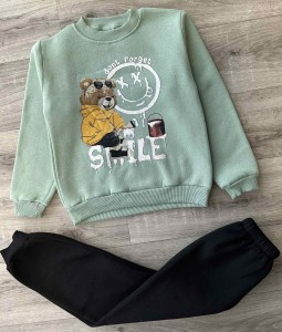 Костюм Aybeyce Kids '''Smile''' зеленый (мятный/бирюзовый), мальчик 9-10-11-12 года