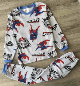 Пижама "Superman 2" серая, мальчик 6-7-8 лет