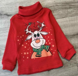 Водолазка "Оленя" червоний, унісекс 1-3-5-7-9 років