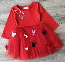 Сукня Miss Lily "Метелики", червоний, 3-4-5-6 років