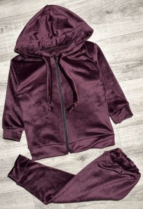 Костюм "Велюр" бордовий, дівчинка 3-5-7-9 років