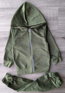 Костюм "Велюр" зелений(хакі), унісекс 3-5-7-9 років