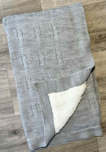 Плед Becol "Коса" серый(темный), унисекс 80*90