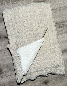 Плед Becol "Косичка" бежевый,унисекс 80/90