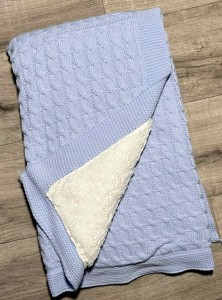 Плед Becol "Косичка" голубой, мальчик 80/90