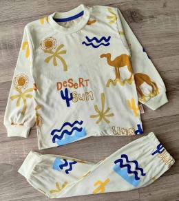 Пижама Supеrmini «Пальмы» бежевый, унисекс 1-2-3-4 лет