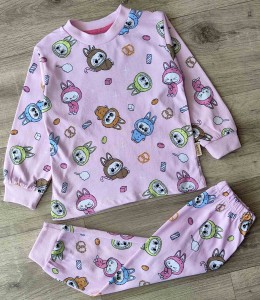 Пижама Supеrmini «Лабубу» розовый, девочка 1-2-3-4 лет