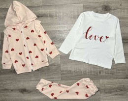 Костюм Minitix "Сердца" персиковый, девочка 9-12-18-24 месяцев